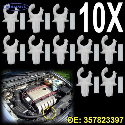 OEMASSIVE ตัวยึดฝากระโปรงตัวยึดคันเบ็ดในรถ10X สำหรับ VW Golf Corrado Beetle Passat Jetta 357823397ยึดคลิป