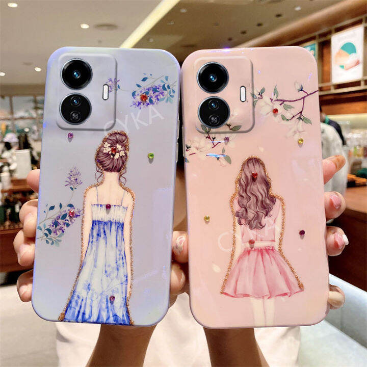 เคสมีศิลปะหรูหราสำหรับผู้หญิง-realme-c55-nfc-2023เคสโทรศัพท์-c55-realme-เคสซิลิโคนแบบนิ่ม-c55-oppo-realme