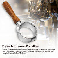 54มิลลิเมตร Portafilter ลึกกรองสำหรับ Breville เครื่องชงกาแฟสแตนเลสยืนไม้ลึกจับอุปกรณ์เสริม