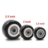 【LZ】 4 Pcs 1.5/2/2.5inch Rubber wheel single wheel Black Swivel Castor Wheels Trolley Furniture Caster Rubber Replace rollers