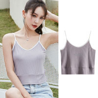 Internet Hot Camisole Summer Outer Wear Bottoming Small Vest Women Outer Wear Hot Girl Wear Match Inner Tube Top Womens Cropped Top
