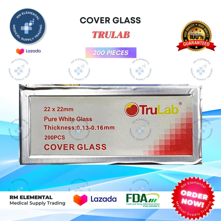 COVERS GLASS by TruLab 22X22mm (200pcs/pack) | Lazada PH