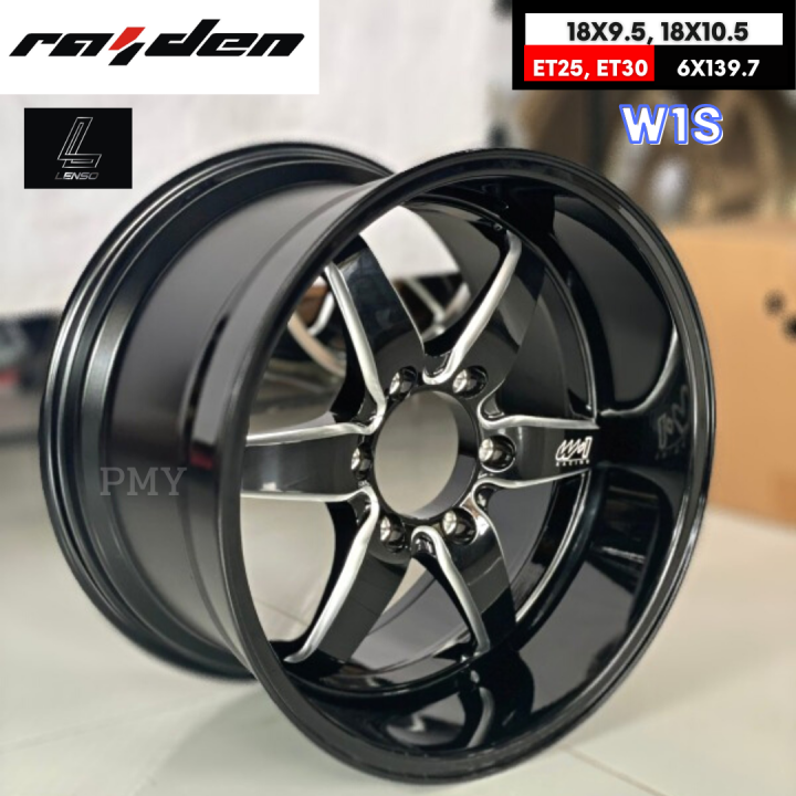 ล้อแม็กขอบ-18x9-5-et-25-18x10-5-et-30-6รูx139-7-ยี่ห้อ-raiden-by-lenso-รุ่น-w1s-สีดำ-ราคาต่อ1วง-ขายยกชุด4วง-รุ่นยอดนิยม