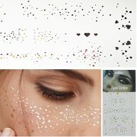 hot【DT】 Gold and Irregular Glitter Freckles Makeup Temporary Star Sticker for inpsired