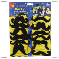 Donglon 12ชิ้น/เซ็ต Black fake mossaches self adhesive joke mexican Novelty PARTY SUPPLY