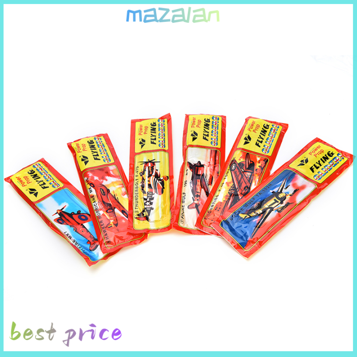 mazalan-12ชิ้น-เซ็ต-foam-glider-prop-บินร่อนเครื่องบินเครื่องบินเครื่องบินเด็ก-diy-ของเล่น