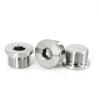 BSP Metric Male Thread 304 Stainless Steel Hex Socket End Cap Flange Inner Hexagon Plug Oil Water Pipe Fitting