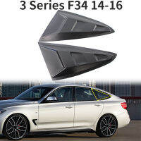 Rear Triple-cornered Window Louvers Decoration Cover Sticker Trim For-BMW 3 Series F34 2014-2016