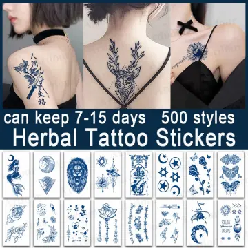Rose Mendela Flower Mehndi Henna Tattoo Design Waterproof For Women  Temporary Body Tattoo