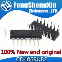 100pcs New original  CD4069UBE CD4069 CD4069BE  DIP-16 Six non gate (inverter) IC WATTY Electronics