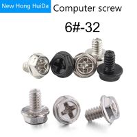 Hex Tooth Thread Computer PC Case Hard Drive Motherboard Mounting Thumb Screw For Motherboard PC Case CD-ROM Hard Disk Black