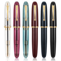 Jinhao 9019 สีโปร่งใสเรซิ่น Fountain ปากกา 0.5/0.7 มม.หมึกนักเรียนโรงเรียนเครื่องเขียนอุปกรณ์สำนักงานธุรกิจของขวัญ--hang yu trade