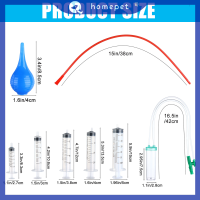 ? Homepet 11 pcs Puppy kitten Feeding Tube Kit ประกอบด้วย5 pcs kitten Feeding เข็มฉีดยา5 ml 10 ml 20 ml 30 ml 60 ml 4 pcs 8 FR Red Feeding tubes 1 pcs อุปกรณ์ดูดยางและเป่าลมสำหรับขนาดเล็กสัตว์