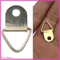 Manao 20ชิ้น/แพ็คทองทองเหลืองสามเหลี่ยมภาพกรอบรูป Wall Mount Hook hanger RING