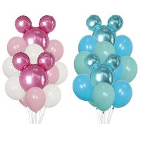 1set Mickey Minnie Mouse Balloons Birthday Latex Balloon Baby Shower Birthday Party Decoration Kids Foil Balloon Air Globos Toy Balloons