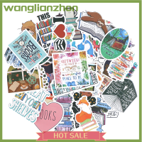 Wanglianzhon สติกเกอร์อ่านหนังสือ50ชิ้นกันน้ำสำหรับกระเป๋าเสื้อผ้ากระเป๋าเดินทางสติ๊กเกอร์กราฟิตี้แล็ปท็อป