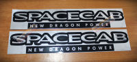 สติกเกอร์ spacecab new dragon power ติดกระจกแค็ป ของisuzu tfr dragon eye ฟอยด์บางกันน้ำ 2 แผ่น