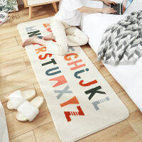 Modern Letter Alphabet Home Bedroom Carpet Floor Mat Long Household Room Bedside Lambskin Non-slip Rugs