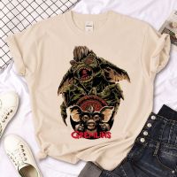 เสื้อยืดลาย Gremlins Gizmo ย้อนยุคมอนสเตอร์เสื้อยืดผู้หญิงฮาราจูกุเสื้อผ้าสตรีทแวร์