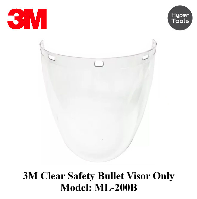 3M Ratchet Headgear (ML100R) with Clear Bullet Visor Set / Clear Safety Bullet Visor Only (ML