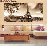 เมืองโรแมนติก Pedestrian Paris Eiffel Tower ภาพวาดสีน้ำมัน OnCanvas พิมพ์ภาพติดผนังสำหรับห้องนั่งเล่น Decor บ้าน