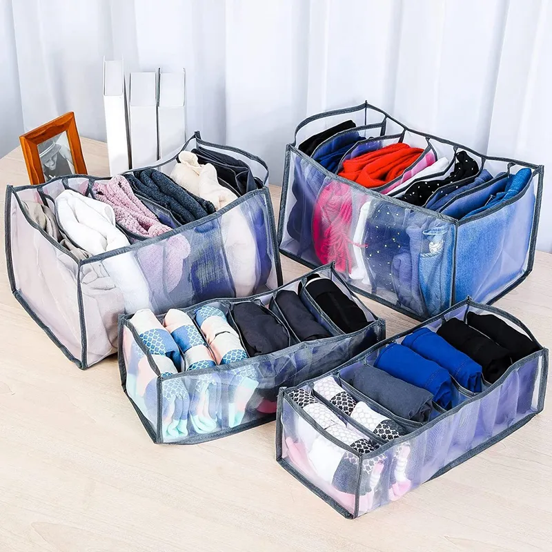 Jeans Storage Box, Washable Mesh Cloth Drawer Organizer, Multifunctional  Closet Divider