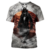 CLOOCL Men T-shirt Japanese Culture Samurai Spirit 3D Print Ninja Short Sleeve Tee Shirts Harajuku Casual Uni Tops