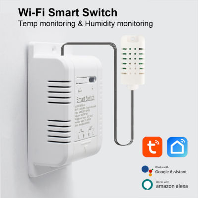 Tuya Smart WIFI เซ็นเซอร์อุณหภูมิและความชื้น Smart Life APP พร้อม Alexa Home Control Scenes การเชื่อมโยงอัจฉริยะ