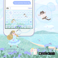 Summer Sky - GiGi and KoKo Keyboard Theme⎮(E-Voucher) for Pastel Keyboard App