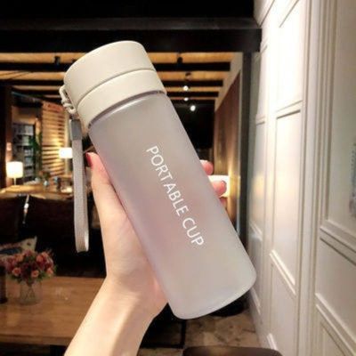 water cup portable sports sub-large mens and womens fitness large-capacity fresh forest summer anti-fall plastic bottle