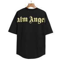 2023 NEW️ Palm Angels โลโก้ใหม่พิมพ์เสื้อยืดคอกลมแขนสั้นลำลองขนาดใหญ่