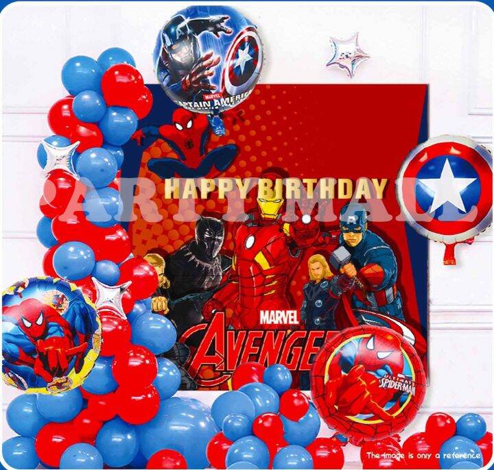 Set Paket Balon Dekorasi Ulang Tahun Tema Captain America Lazada