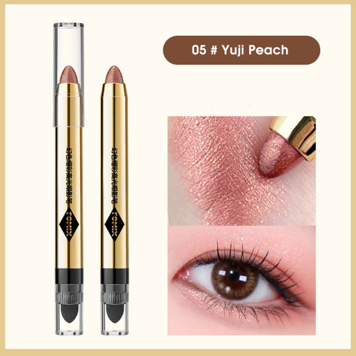 high-gloss-eye-shadow-pen-pearlescent-fine-flash-bright-double-ended-eyeshadow-6สี-shimmer-shadow-eye