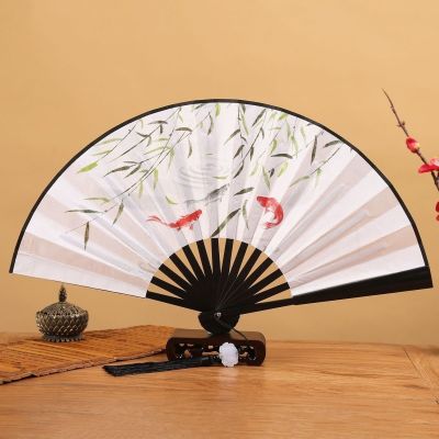 ✖  8 inch plastic huai tassel pendant antique fans in the tide of folding fan children fan ancient silk cloth tear not bad