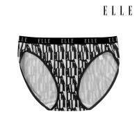 ⊱⊱ELLE LINGERIE กางเกงในรูปแบบ Bikini คอลเลคชั่นลายพิมพ์โลโก้กราฟฟิค สีดำ LU2871