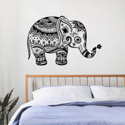 Hot Selling Ganesha Elephant Wall Sticker Vinyl Home Decor Wall Decals Indian Patttern Removable Wall Mural Y-518