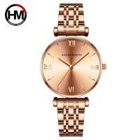 Japans Miyoda 2035 movement solid stainless steel belt watch silver rose gold starry ladies watch 【QYUE】