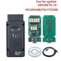 Opcom 1.70 Opcom 1.70ใหม่ Opcom 2021 200603A OP COM 1.95 1.99 PIC18F458 FTDI สามารถอัปเดตได้ OBD2รถสามารถบัสเครื่องมือการวินิจฉัยสำหรับ Opel จนกว่า2021