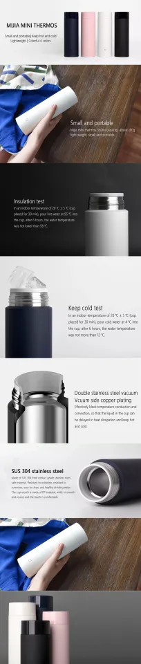 Mijia 350ml Stainless Steel Water Bottle 190g Lightweight Thermos Vacuum  MIni Cup Camping Travel Portable Insulated