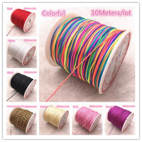 10Mlot 0.81.0mm Nylon Cord Thread Chinese Knot Macrame Cord Bracelet Braided String DIY Beading Thread