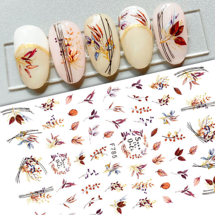 mountain-peak-3d-nail-sticker-nail-art-manicuring-decals-maple-fall-leaf-nail-sticker-yellow-autumn-sliders-diy-decoration-wraps