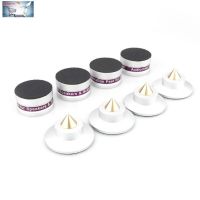 4PCS Aluminium Alloy Shockproof Spike+Pad Isolation Stand HiFi Amplifiers Audio Isolation Spike Stand Feet Pads, Sier