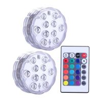 Multi Color Submersible LED Lights with Remote Waterproof Pool Underwater LED Light for Tub Pool Pond Vase Aquarium Decor Lamp