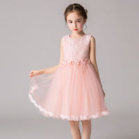 Girls Princess Dresses Summer Girl Sleeveless Lace Bow Party Dress Flower Girl Costumes Kids Clothes 3-12 Years Children Dresses