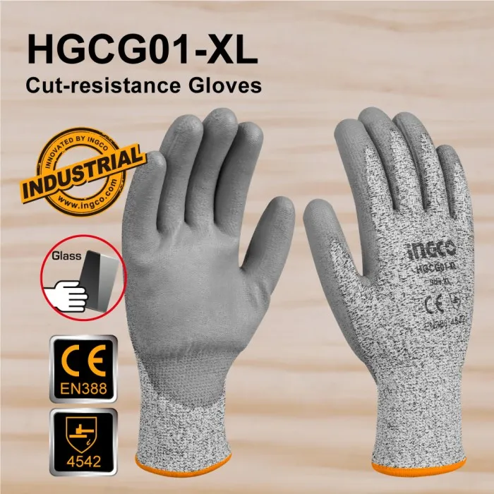 INGCO Sarung Tangan Anti Sayat Potong Cut Resistance Gloves Ukuran XL ...