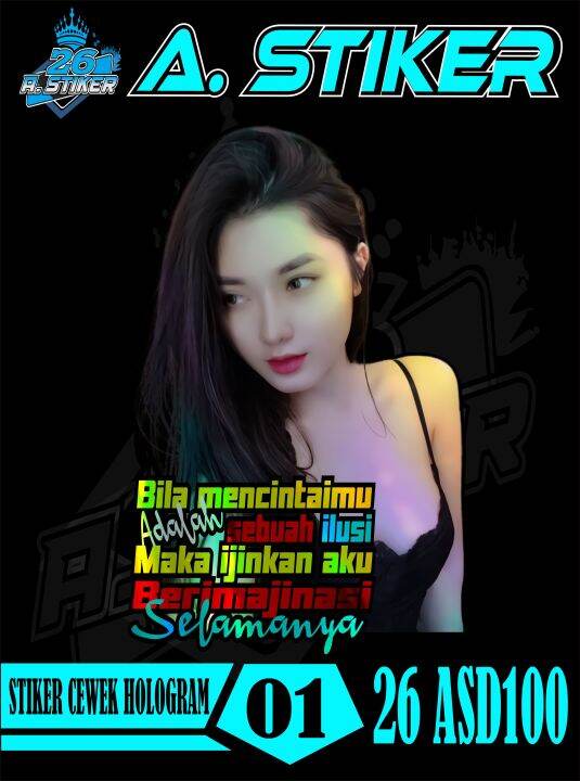 Stiker Hologram Cewek Sexi Stiker Gambar Cewek Vector Hologram Stiker Kata Kata Stiker Motor 9800