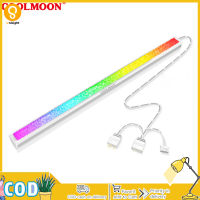 COOLMOON ARGB ไฟแถบไฟ LED ขนาดเล็ก5V 3Pin หัวเปลี่ยน4Pin ความเร็วแสงบาร์หลอดไฟ DIY ริ้วสายไฟกรอบสำหรับคอมพิวเตอร์พีซี