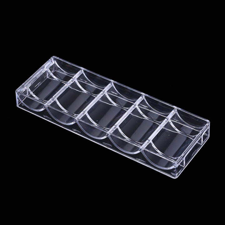 Poker Chip Holder Clear Acrylic Chips Box with Cover Transparent Racks