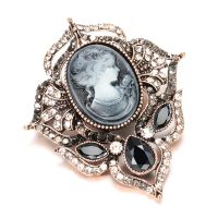 【YF】 Kinel Hot Stone Brooch Pin for Rhinestone Broches Brooches Boho Ethnic Jewelry Wholesale