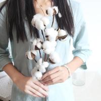 Creative Simulation Plant Soft Home Decoration Dried Cotton Artificial Cotton Flower Plant Artificial Flowers  Plants